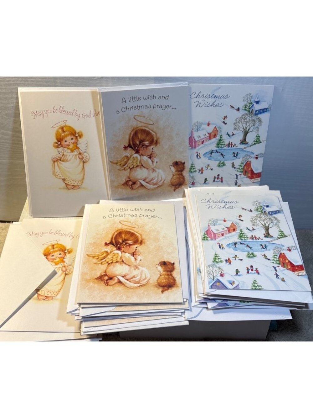 Assorted Christmas Greeting Cards Angels Country Set of 31 Envelopes Image Arts